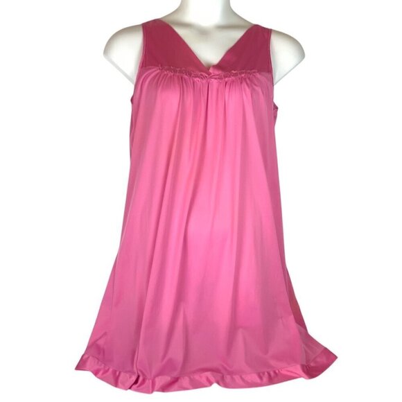 Vanity Fair Womens Pink Sleeveless Nightgown Chemise Lingerie Size Medium - Picture 1 of 5
